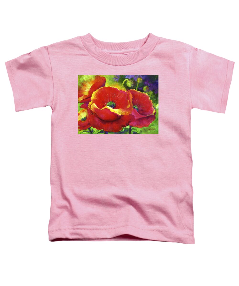 Art For New Beginnings Toddler T-Shirt featuring the painting New Beginnings by Caroline Patrick