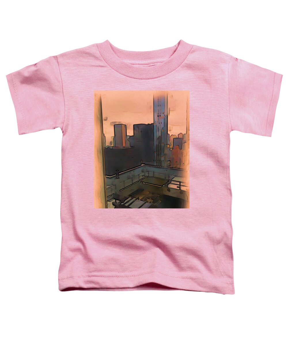 Watercolor Toddler T-Shirt featuring the digital art New York by Tristan Armstrong