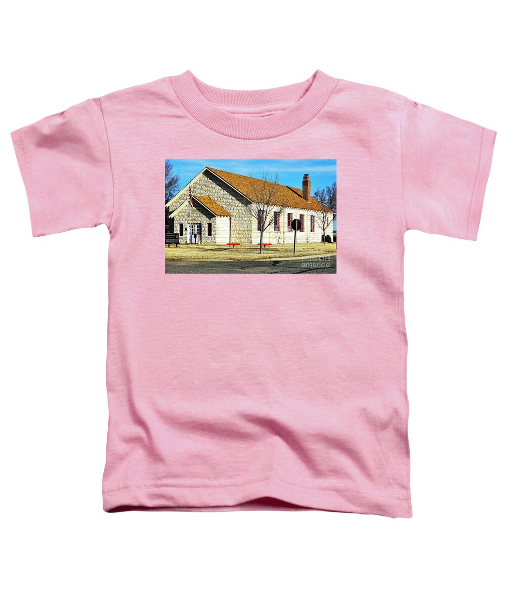 Nicodemus Toddler T-Shirt featuring the photograph Nicodemus Community Center by Merle Grenz