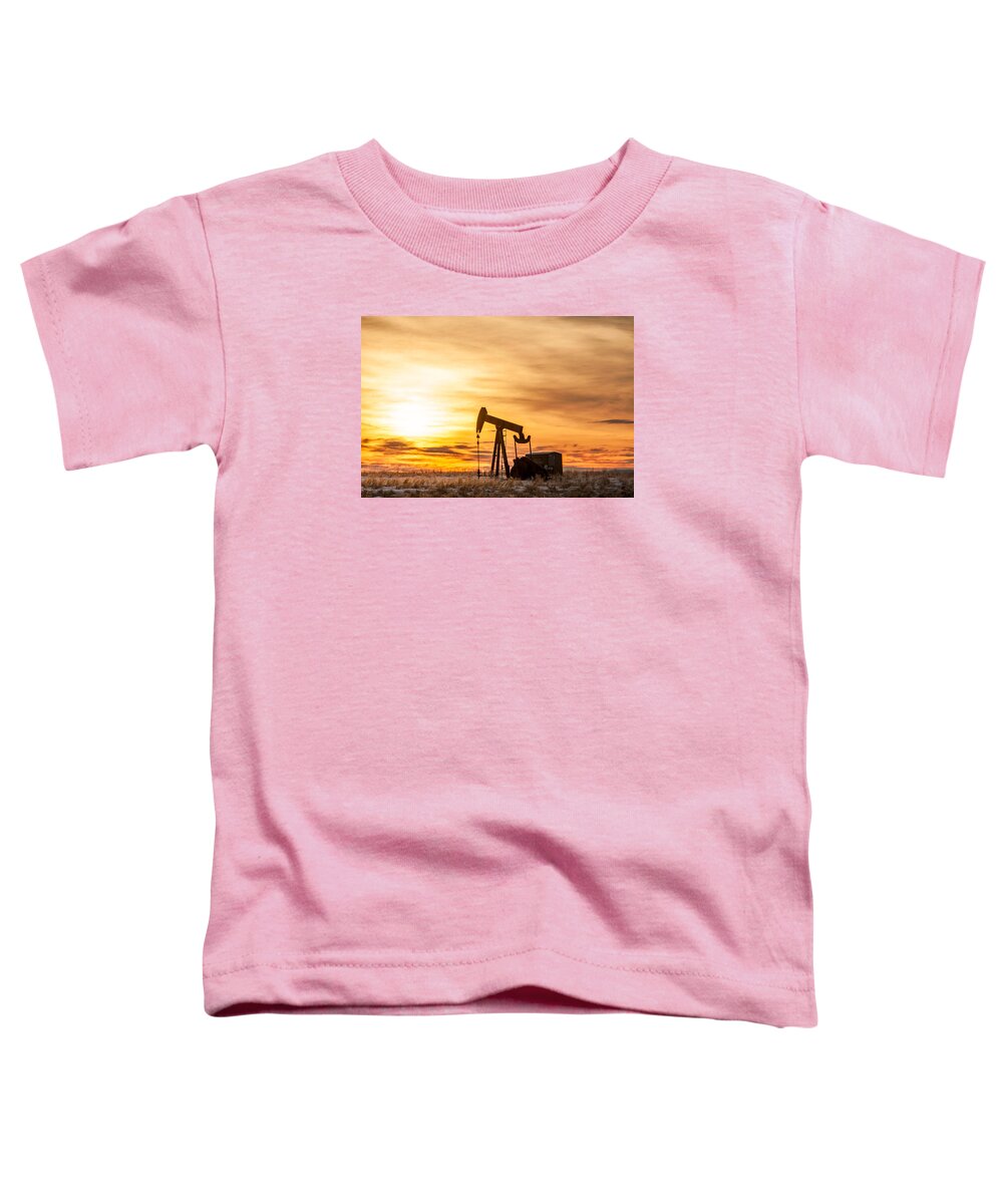 Oil Toddler T-Shirt featuring the photograph Oil Stained Sky by Todd Klassy