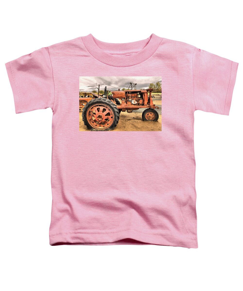 Tractor Toddler T-Shirt featuring the photograph Old and Rusty by Jeff Swan