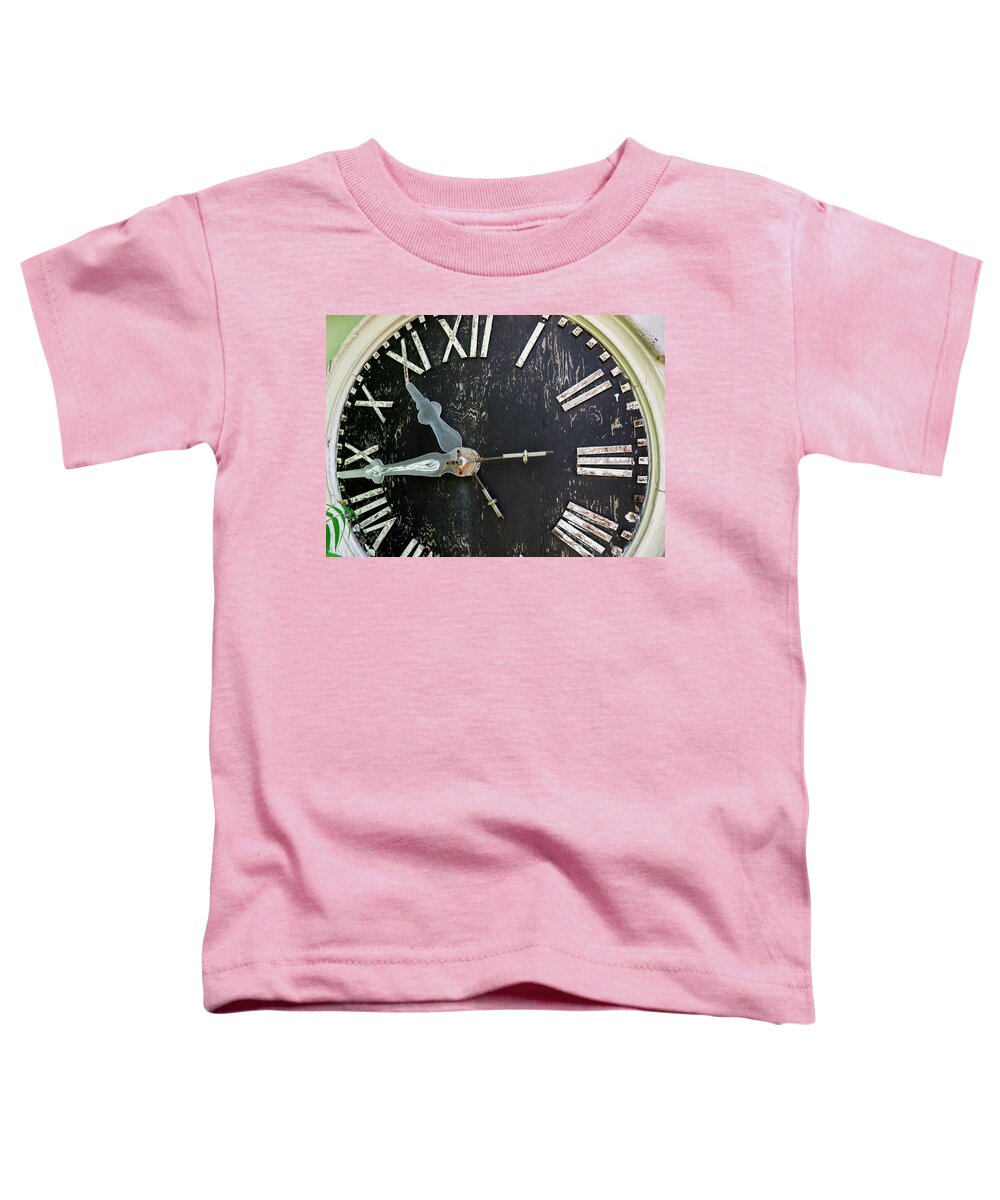 Clock Toddler T-Shirt featuring the photograph Old Clock by Phil Cardamone