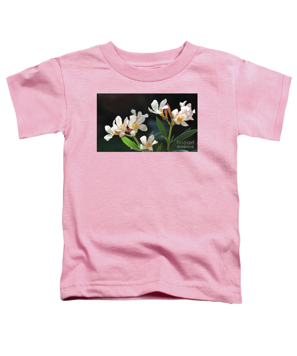 Oleander Toddler T-Shirt featuring the photograph Oleander Petite Salmon 2 by Wilhelm Hufnagl