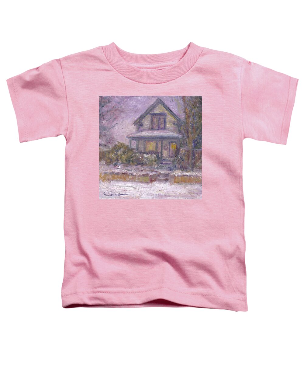 Home Toddler T-Shirt featuring the painting Our Humble Abode by Quin Sweetman