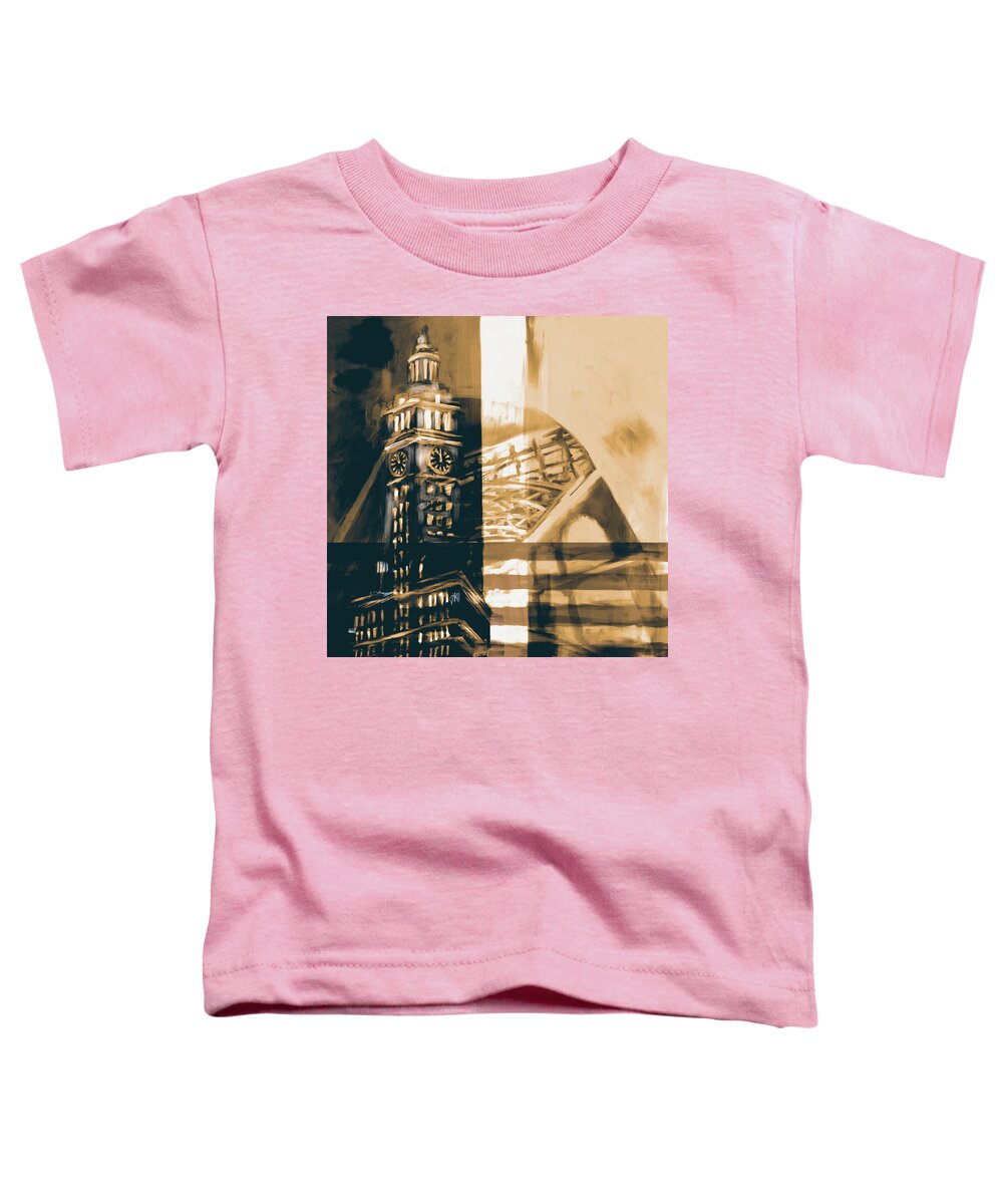 Wrigley Buildings Toddler T-Shirt featuring the painting Painting 772 4 Wrigley Building by Mawra Tahreem