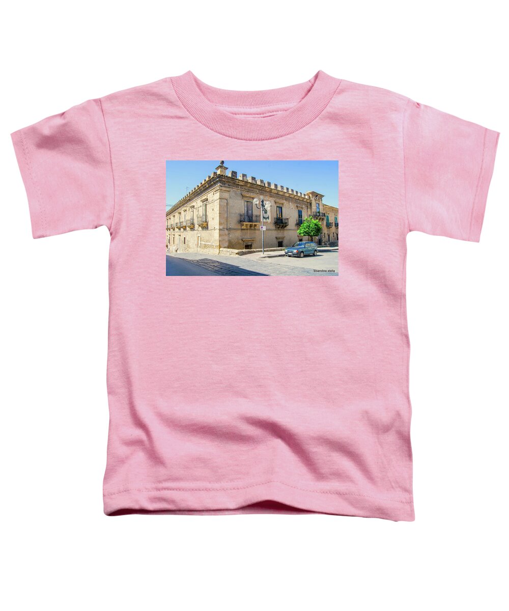 Palace Toddler T-Shirt featuring the photograph Palazzo Branciforte or Branciforti Sicily by Caroline Stella