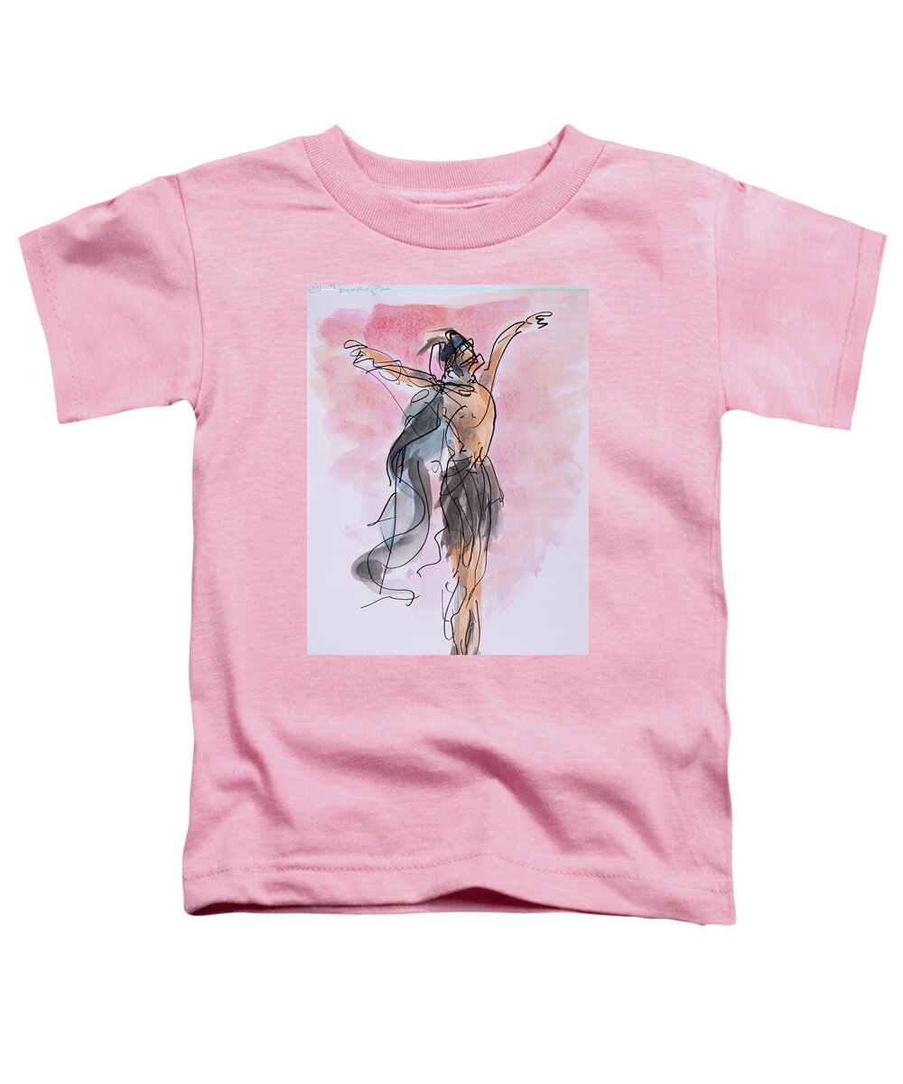 Shepherdesses Toddler T-Shirt featuring the drawing Pan's aid invoked by Peregrine Roskilly