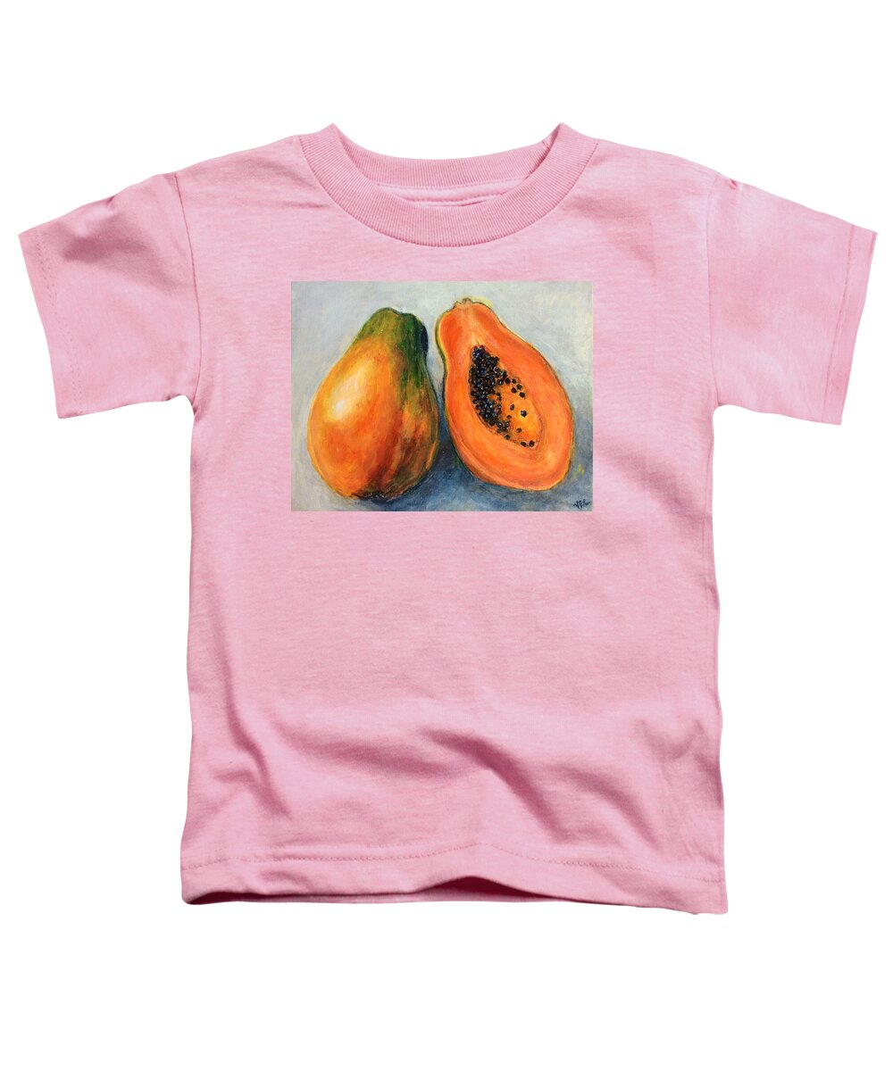 Papaya Toddler T-Shirt by Virginia Calden - Pixels