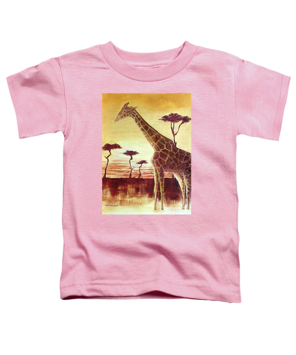 Animal Toddler T-Shirt featuring the painting Patches by Todd Blanchard