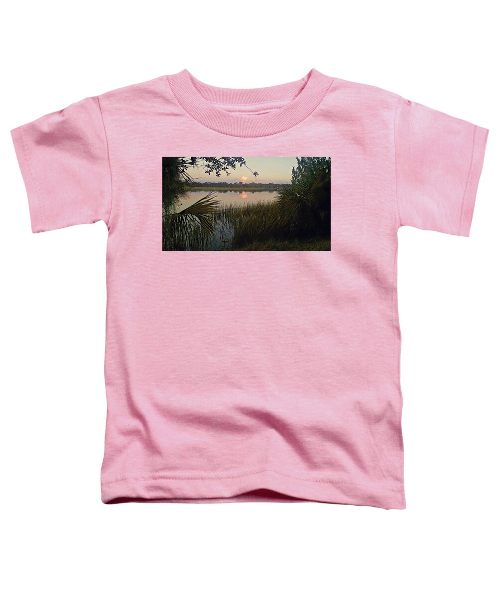 Palmetto Toddler T-Shirt featuring the photograph Peaceful Palmettos by Sherry Kuhlkin