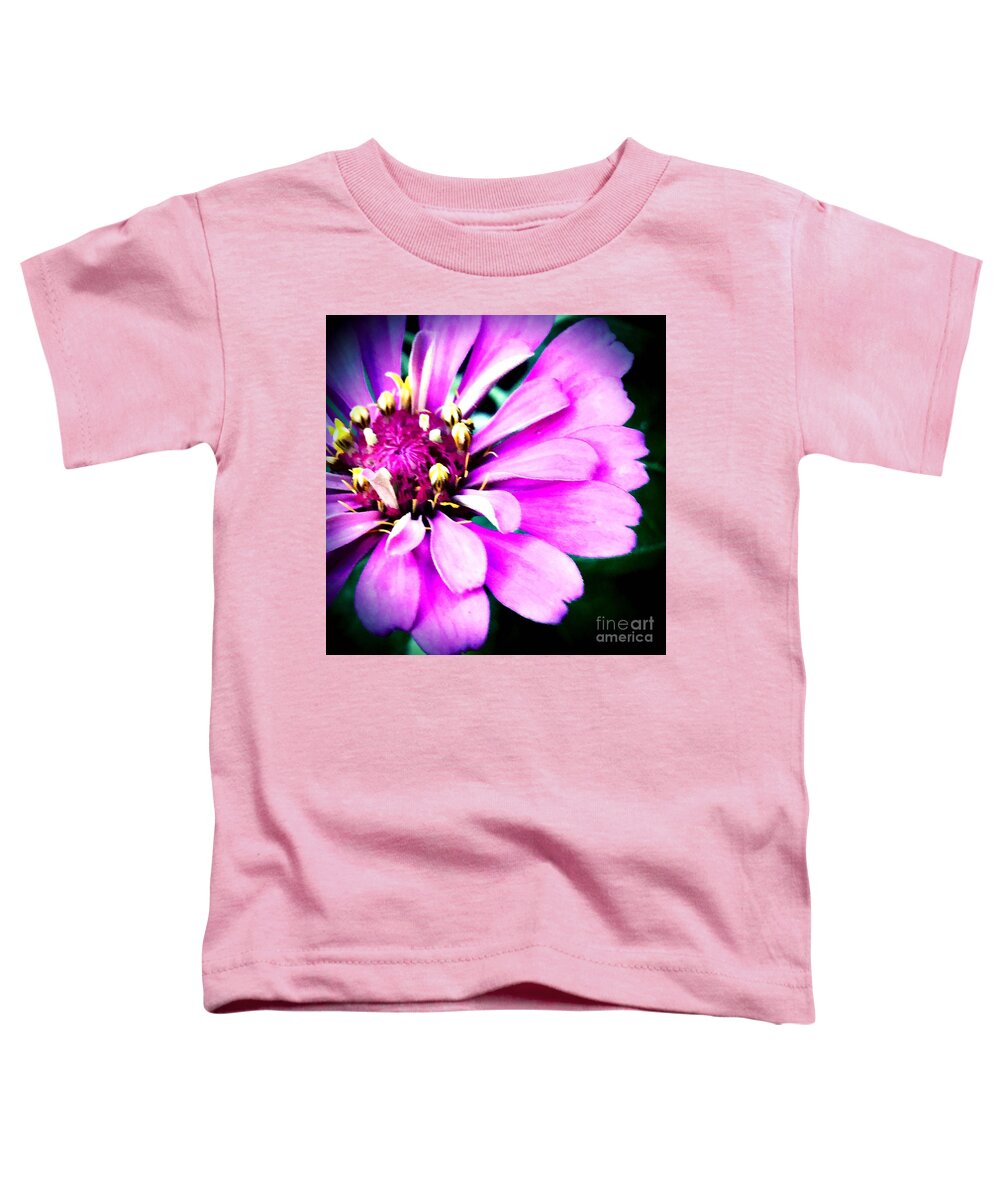 Zinnia Toddler T-Shirt featuring the photograph Petal power by Vonda Lawson-Rosa