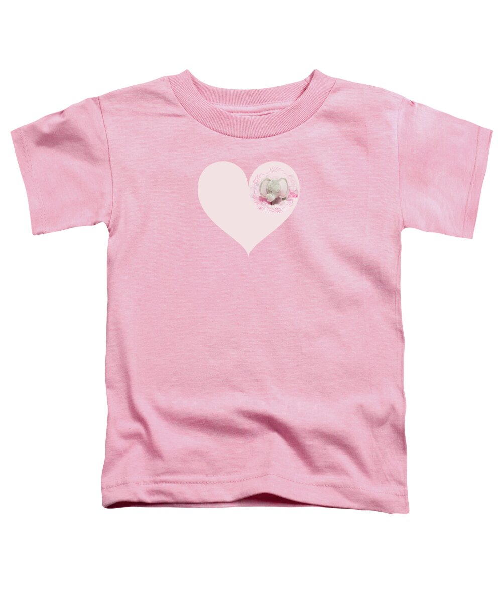 Elephant Toddler T-Shirt featuring the photograph Pink Elephant by Terri Waters