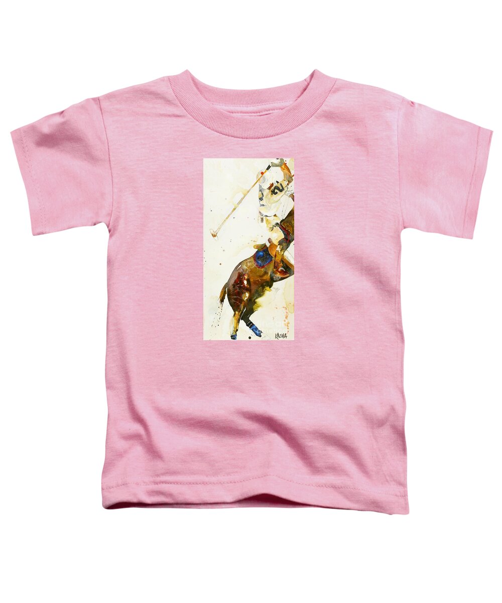 Polo Toddler T-Shirt featuring the painting Hard-hit by Kasha Ritter