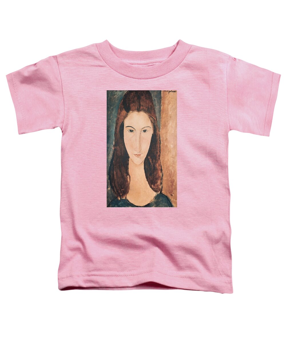 Portrait Toddler T-Shirt featuring the painting Portrait of a Young Girl by Amedeo Modigliani