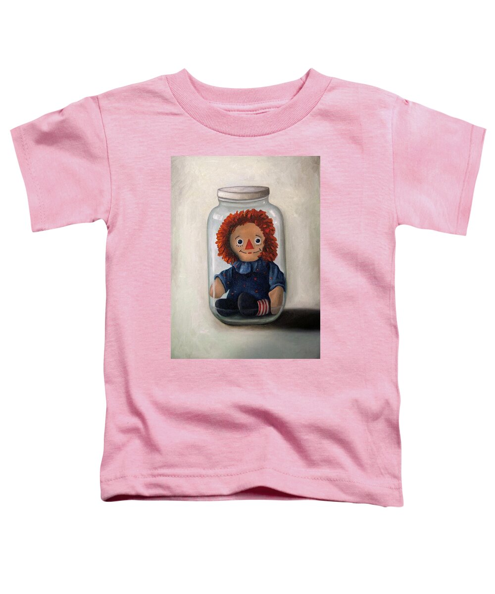 Raggedy Ann Toddler T-Shirt featuring the painting Preserving Childhood 2 by Leah Saulnier The Painting Maniac