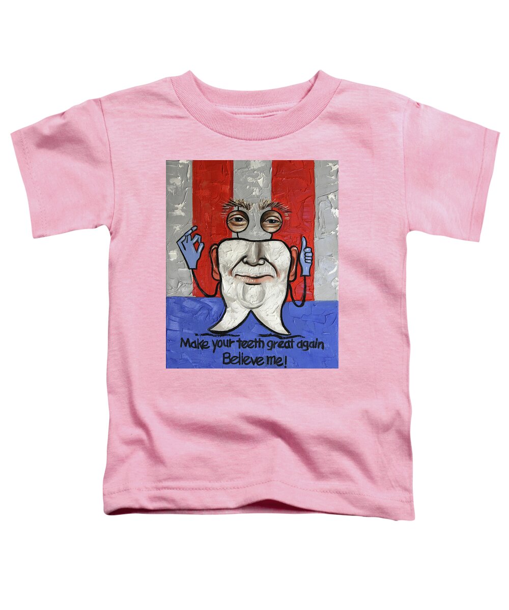  Dental Art Toddler T-Shirt featuring the painting Presidential Tooth 2 by Anthony Falbo