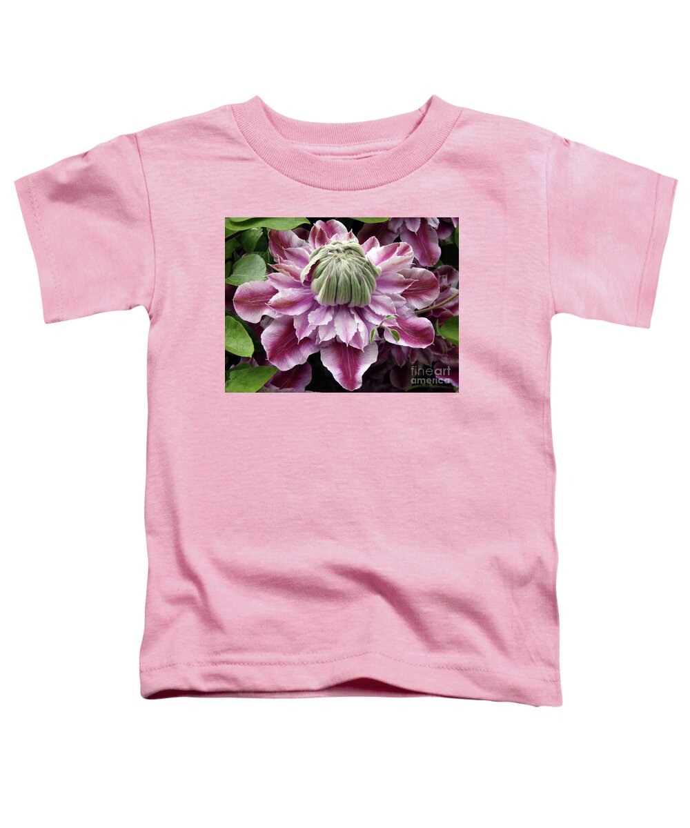 Clematis Toddler T-Shirt featuring the photograph Pretty Josephine 9 by Kim Tran