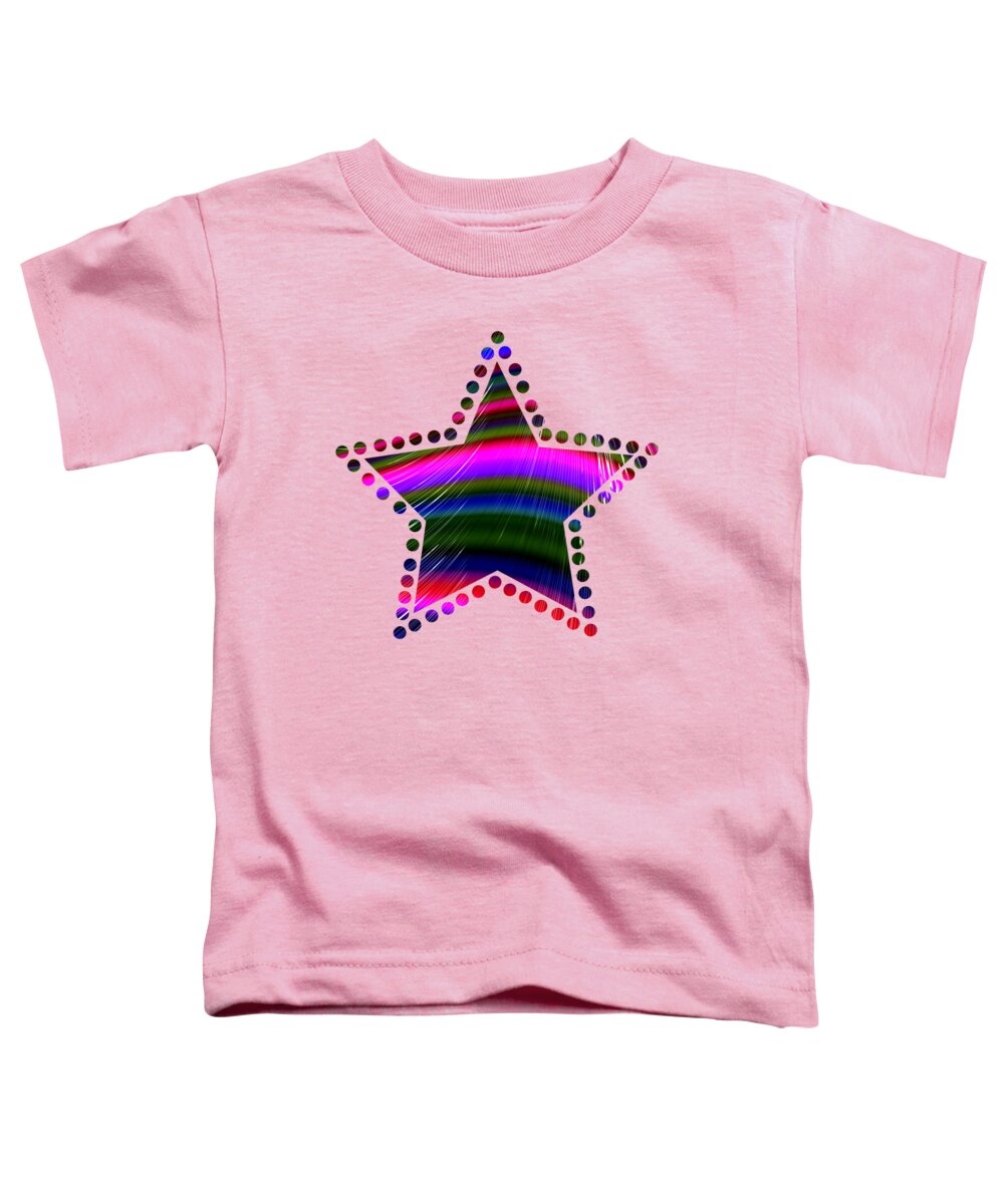 Rainbow Waves Toddler T-Shirt featuring the digital art Rainbow Waves by Becky Herrera