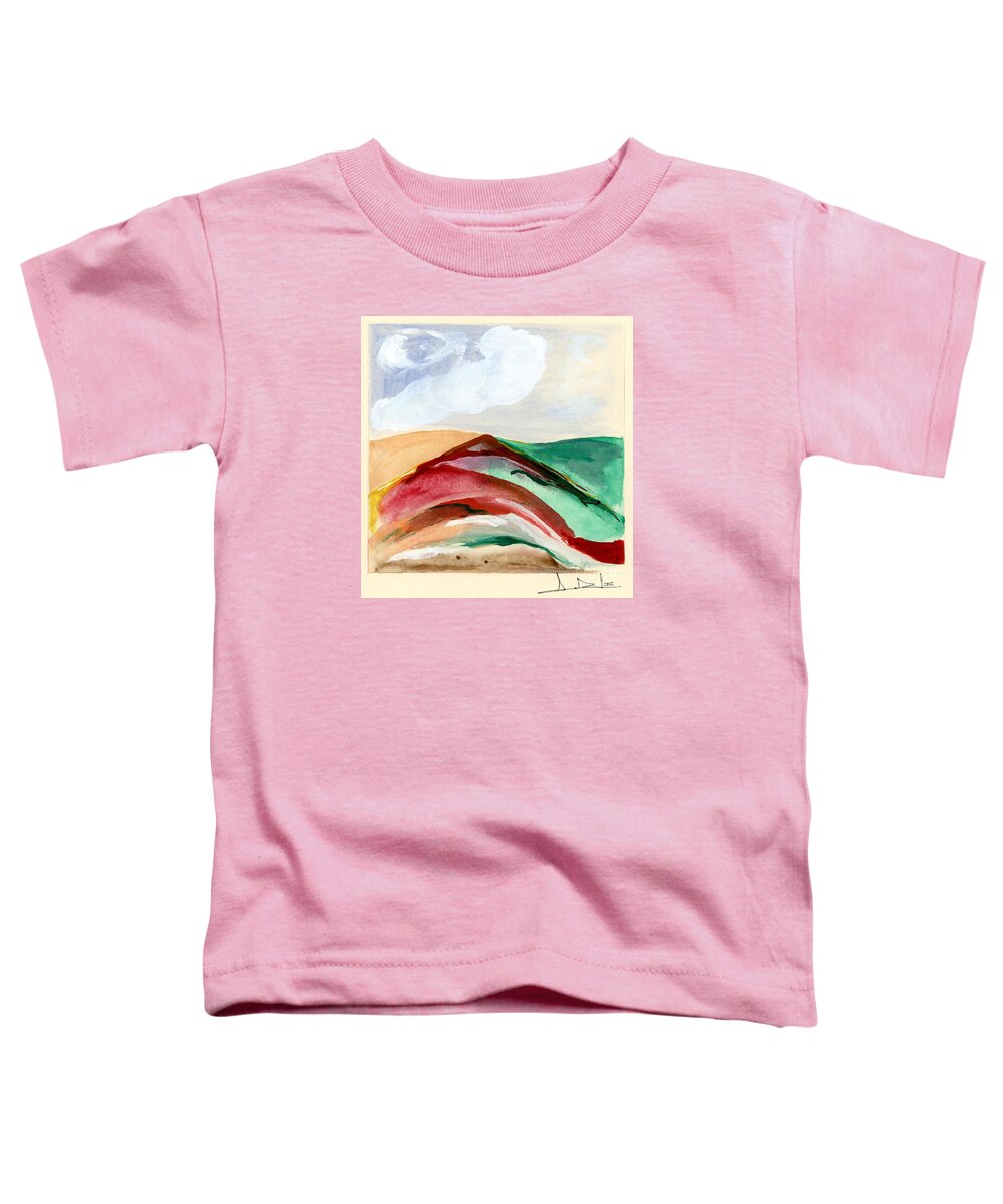 Abstract Toddler T-Shirt featuring the painting Red Mountain Dawn by George D Gordon III