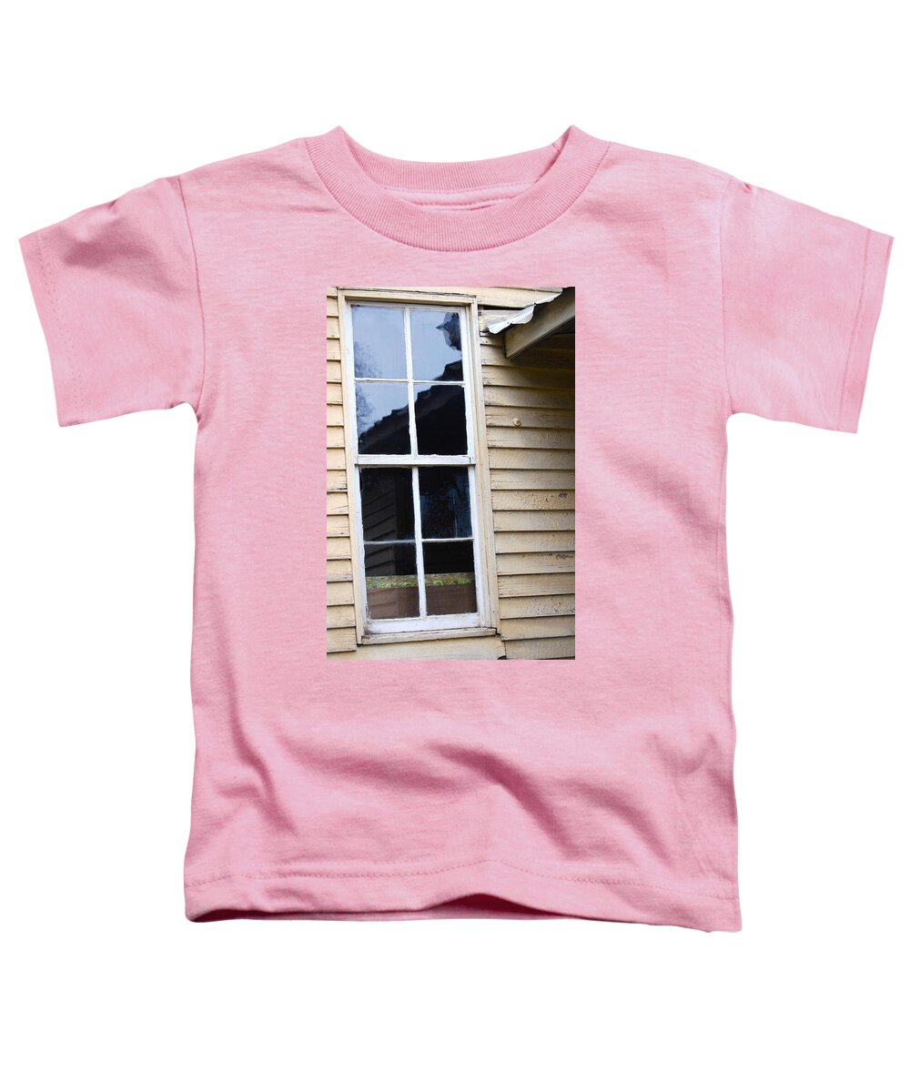 Window Toddler T-Shirt featuring the photograph Reflections of the Past by Debbie Karnes