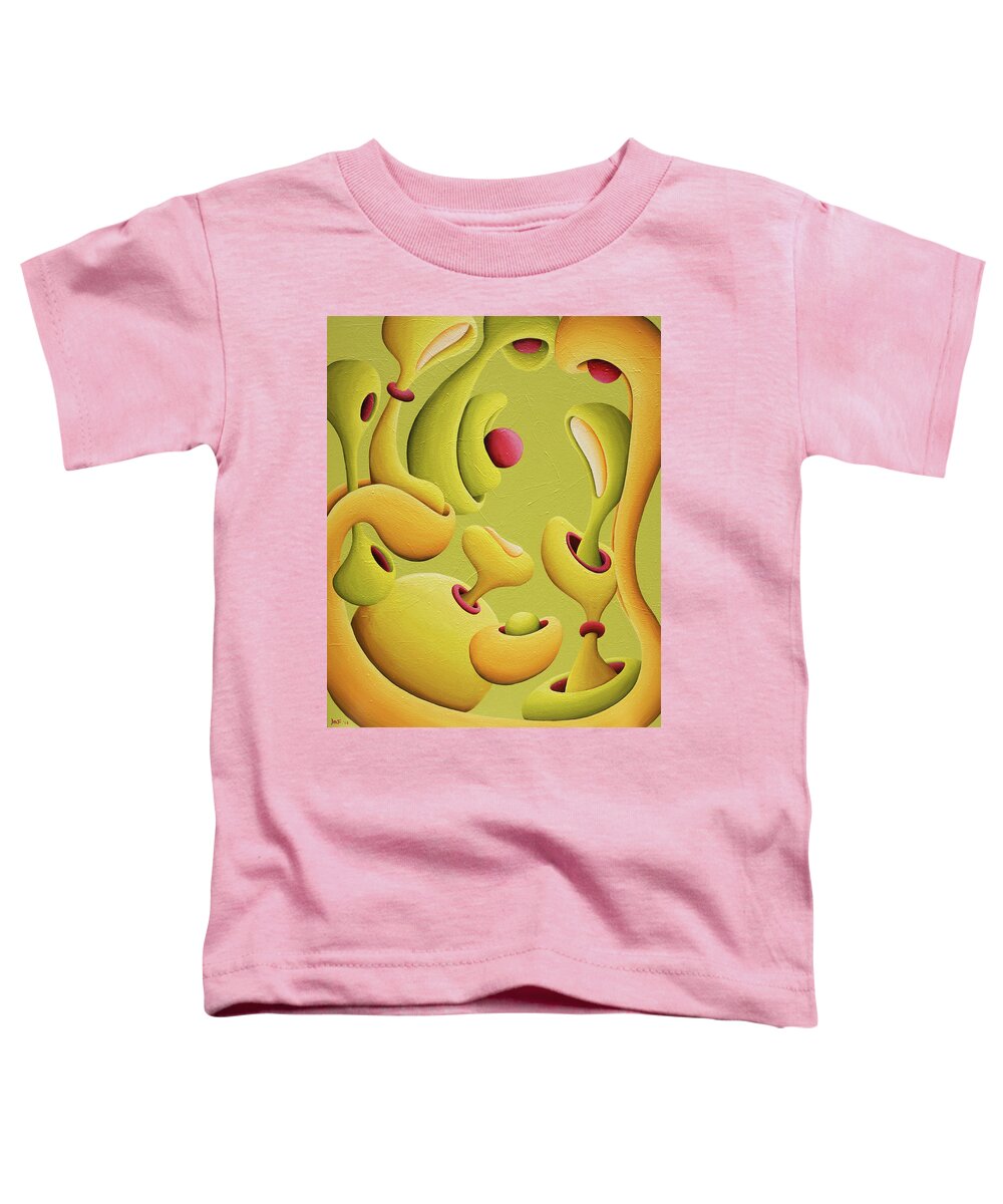 Abstract Toddler T-Shirt featuring the painting Renassansical Generation Jam by Amy Ferrari