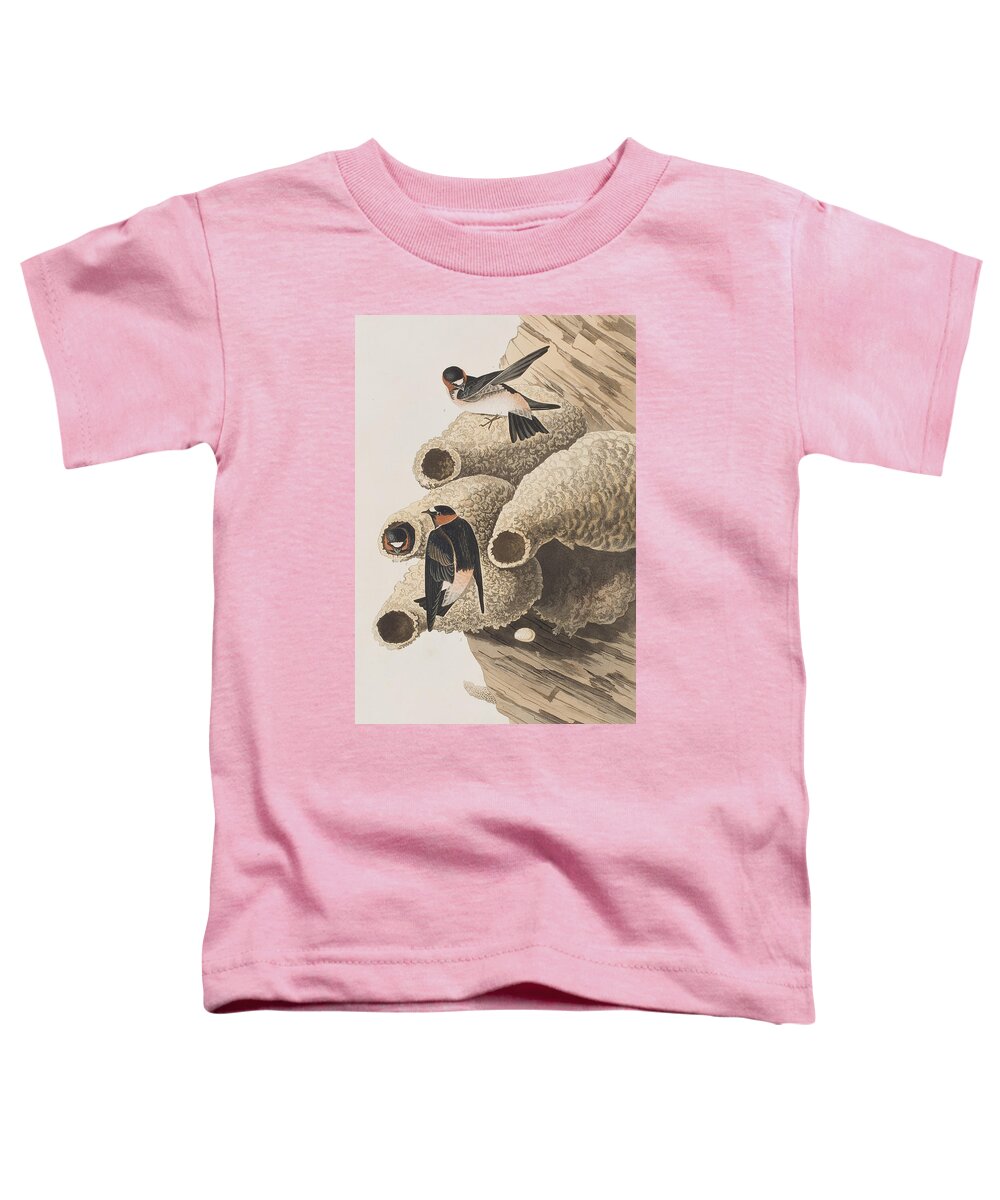 Republican Swallow Toddler T-Shirt featuring the painting Republican or Cliff Swallow by John James Audubon
