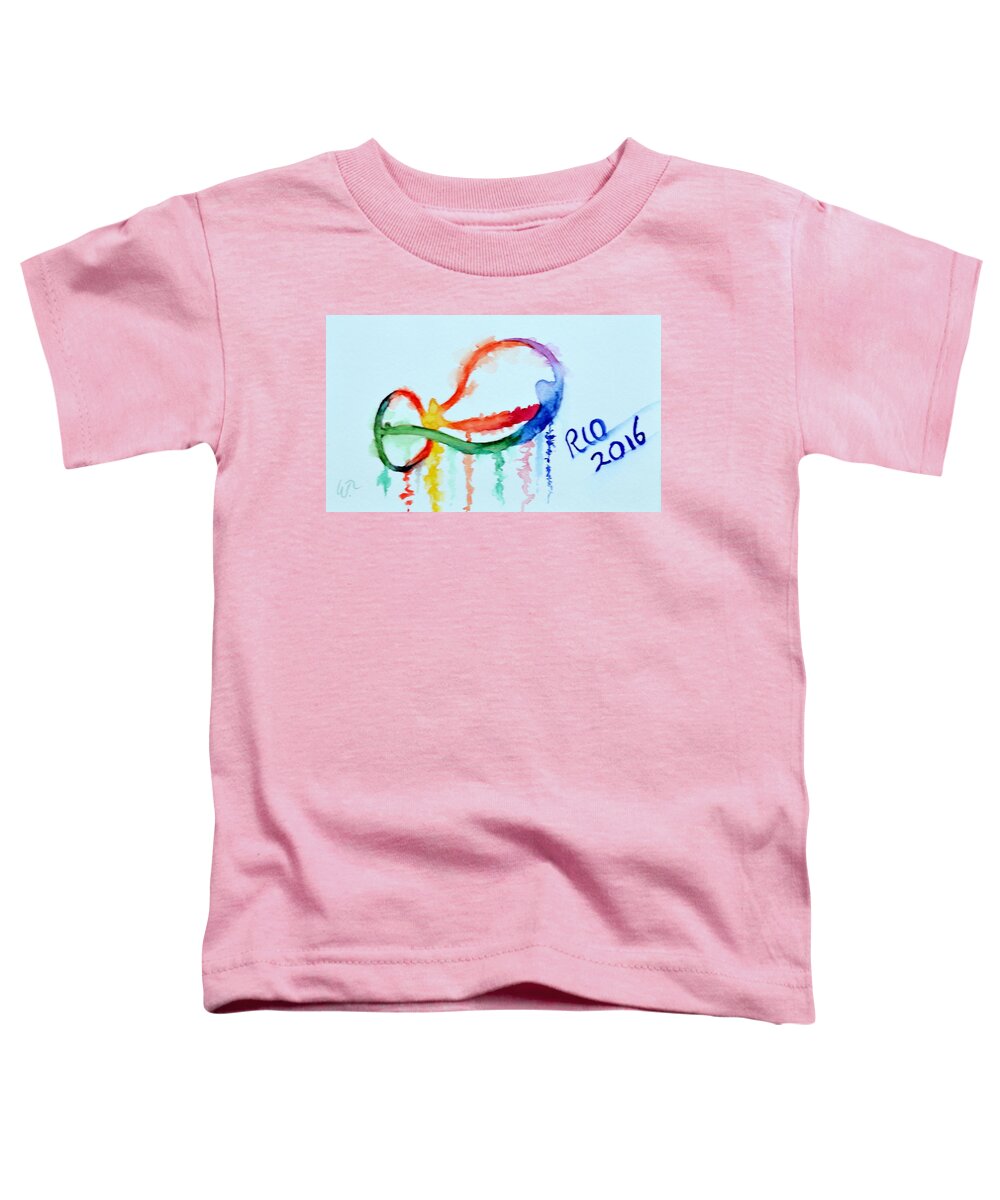 Rio 2016 Toddler T-Shirt featuring the painting Rio 2016 by Warren Thompson