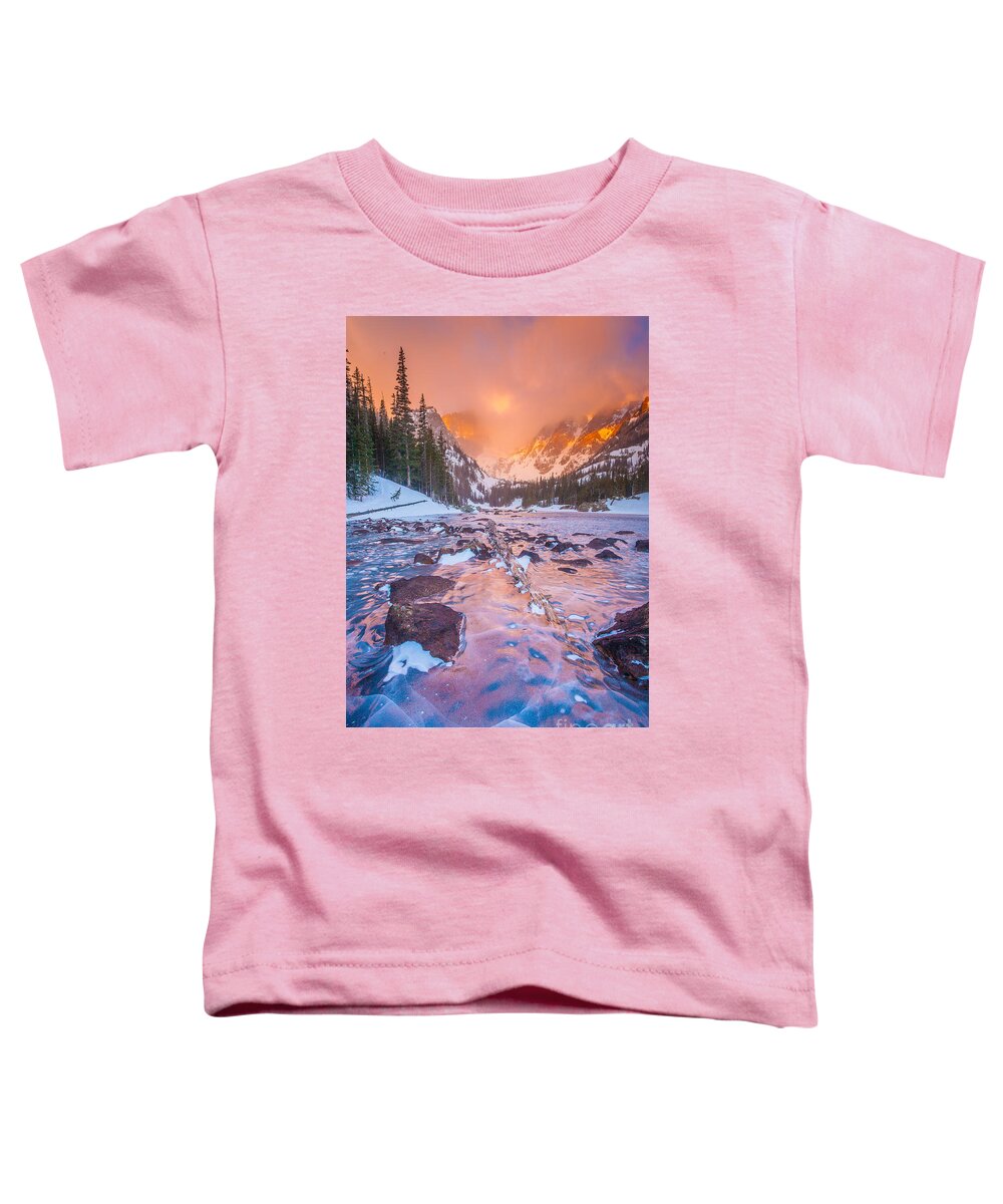 Mountain Toddler T-Shirt featuring the photograph Rocky Mountain Sunrise by Steven Reed