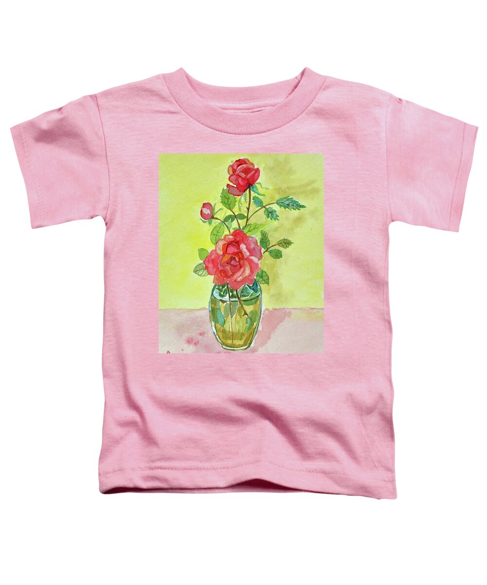 Roses Toddler T-Shirt featuring the painting Roses for Dorothy by Jeannie Allerton