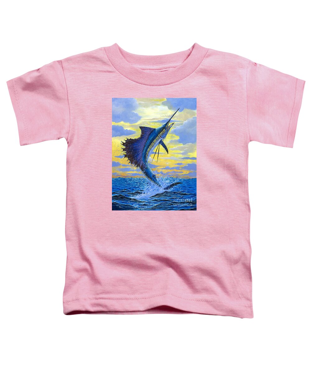 Sailfish Toddler T-Shirt featuring the painting Sailfish Point OFF00158 by Carey Chen