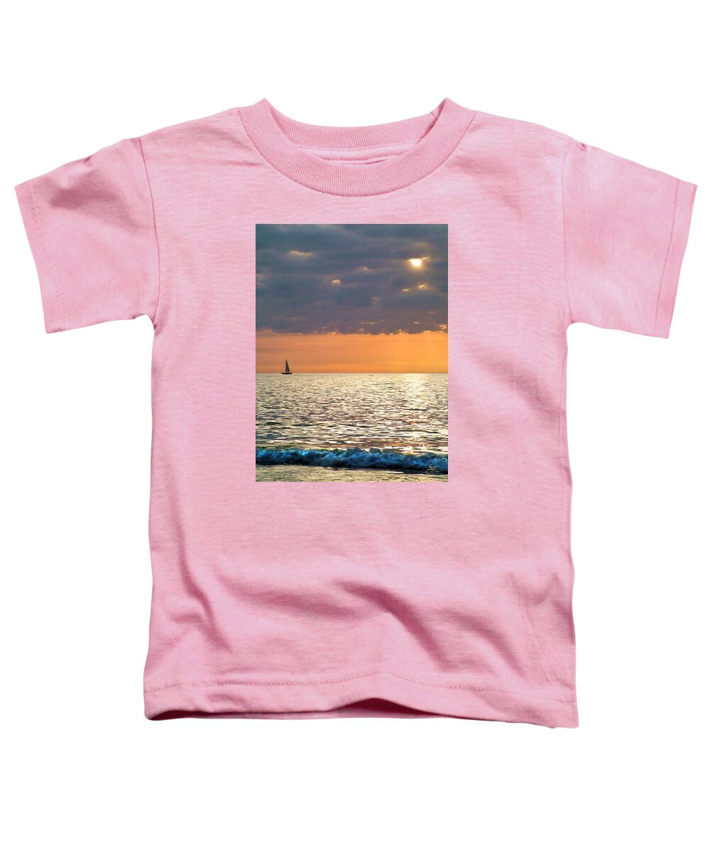 Sea Toddler T-Shirt featuring the photograph Sailing in the Sun by Sam Davis Johnson