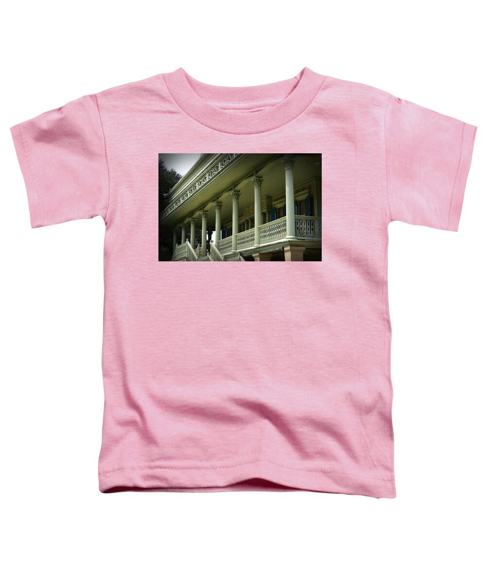 Southern Mansions Toddler T-Shirt featuring the photograph San Francisco Plantation by Nadalyn Larsen