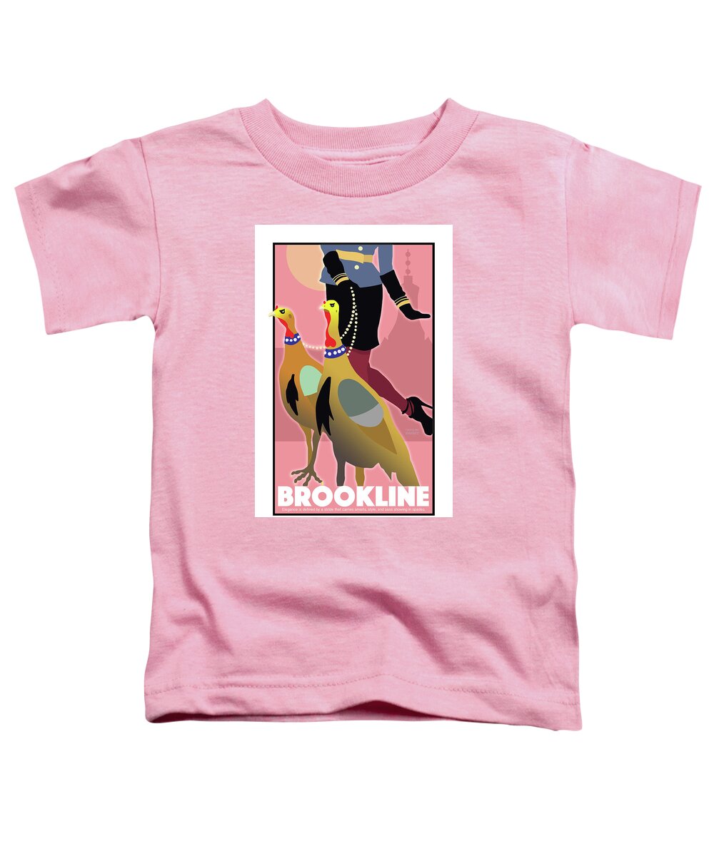 Brookline Turkeys Toddler T-Shirt featuring the digital art Sass by Caroline Barnes