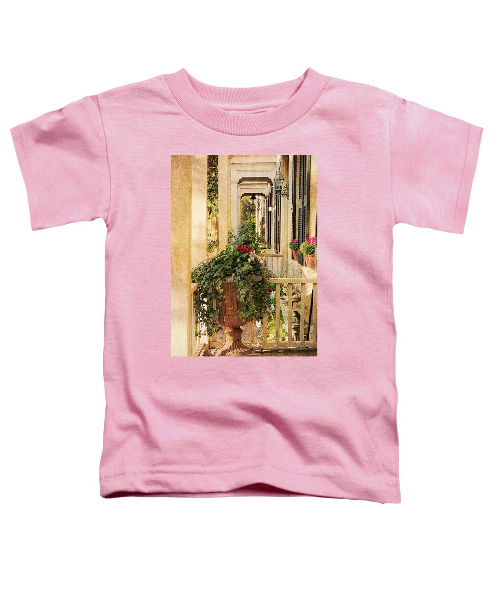 House Toddler T-Shirt featuring the photograph Savannah Porch by Kim Hojnacki