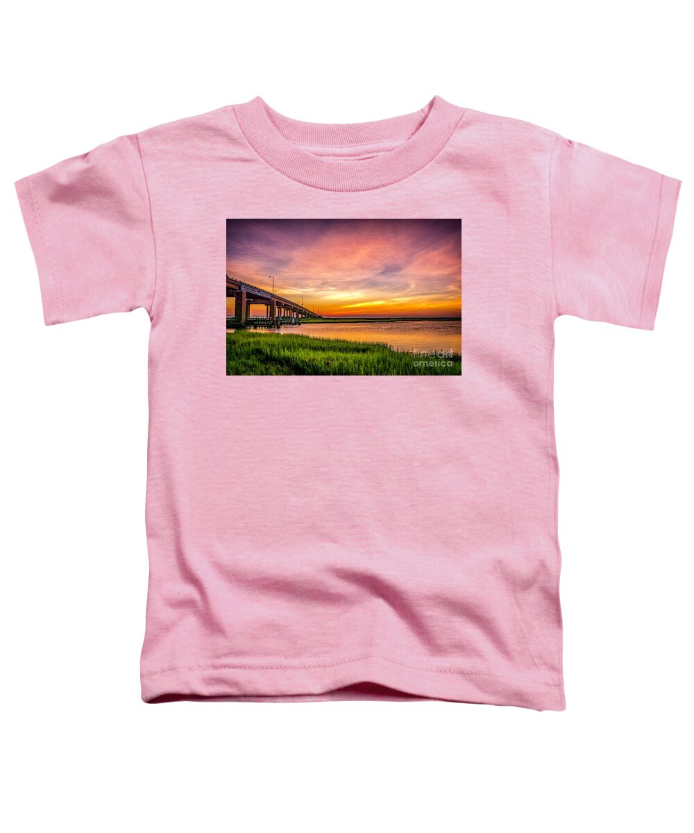 Sunset Toddler T-Shirt featuring the photograph Sea Isle Sunset by Nick Zelinsky Jr