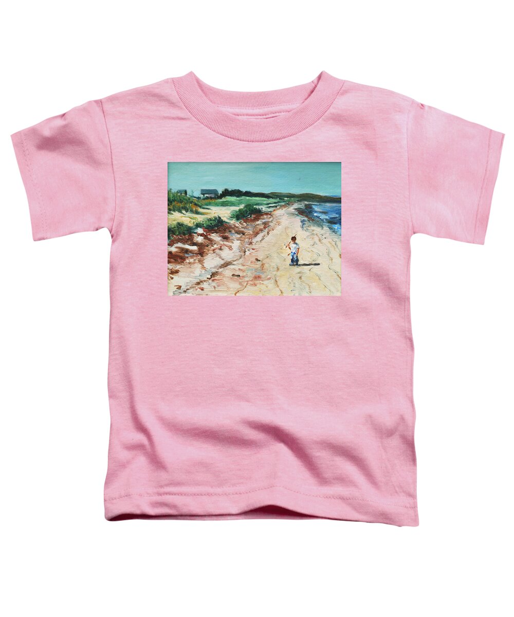 Beach Toddler T-Shirt featuring the painting Sean by Rick Nederlof
