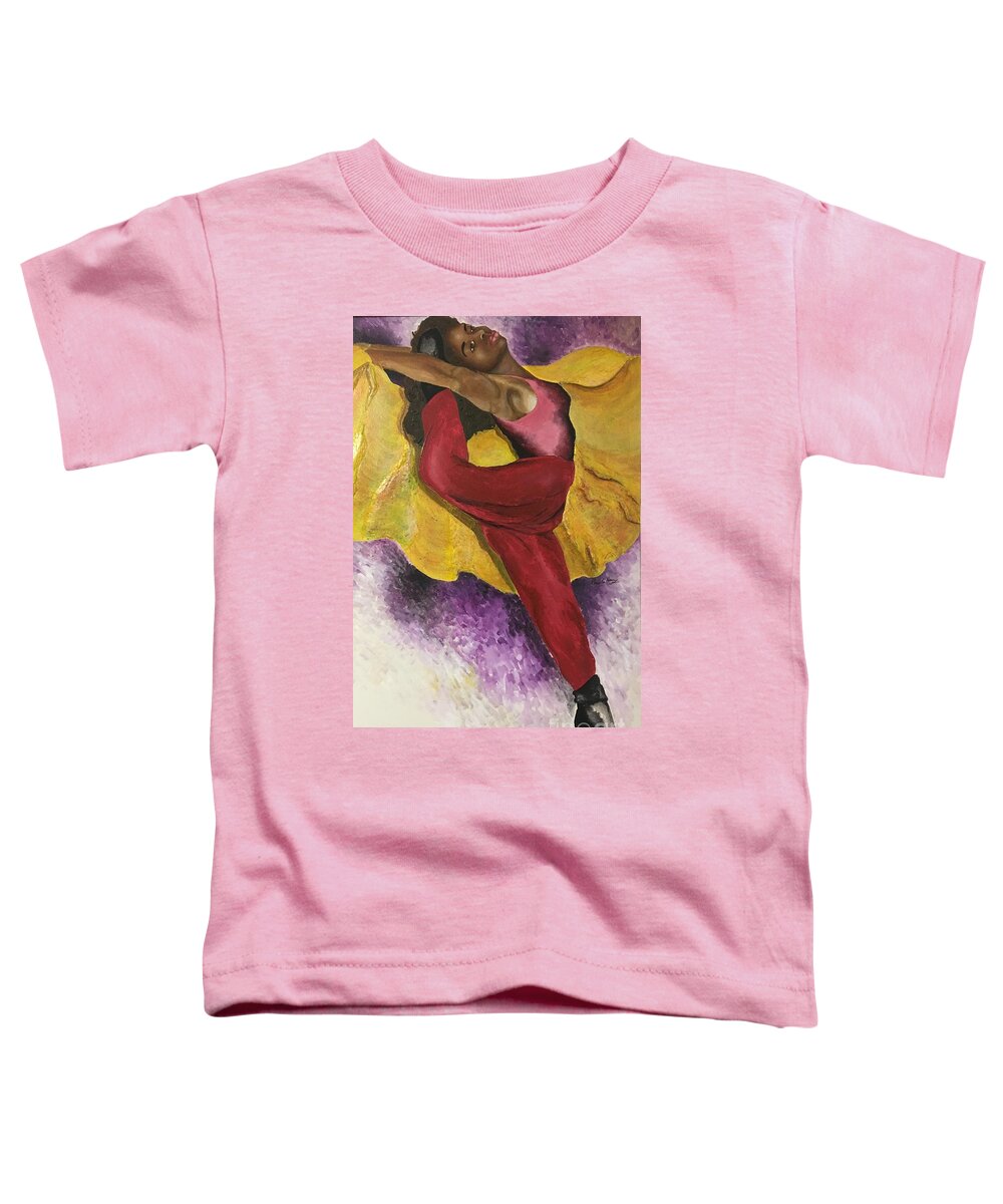Dance Toddler T-Shirt featuring the painting Self portrait by Pamela Henry
