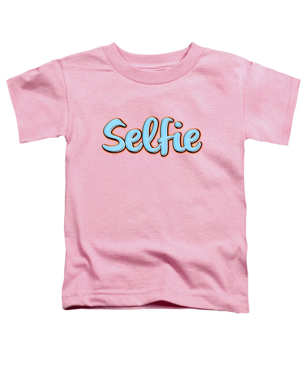 Tee Toddler T-Shirt featuring the digital art Selfie Tee by Edward Fielding
