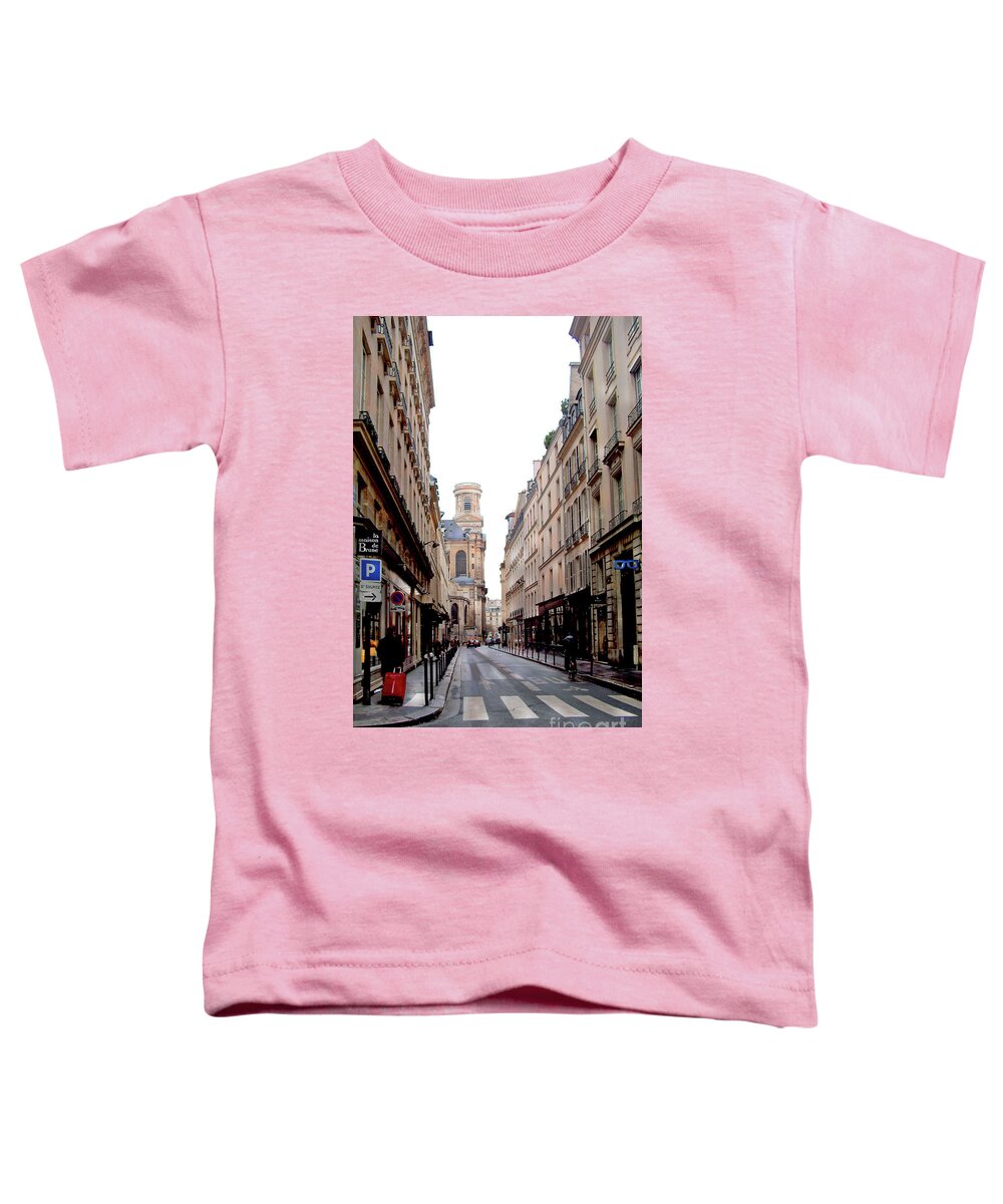 Saint Sulpice Toddler T-Shirt featuring the photograph Side Street to Saint Sulpice by Felipe Adan Lerma
