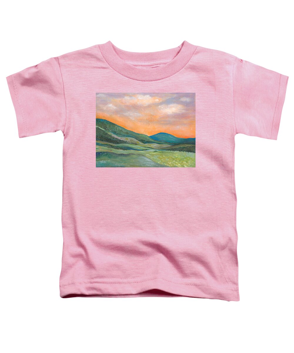 Nature Painting Toddler T-Shirt featuring the painting Silent Reverie by Tanielle Childers