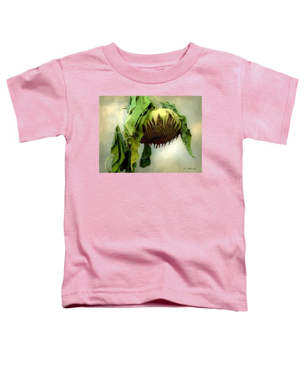 Sunflower Toddler T-Shirt featuring the painting Sombre November by RC DeWinter