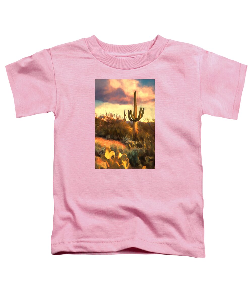 Saguaro National Park Toddler T-Shirt featuring the photograph Sonoran Desert Morn by Susan Rissi Tregoning
