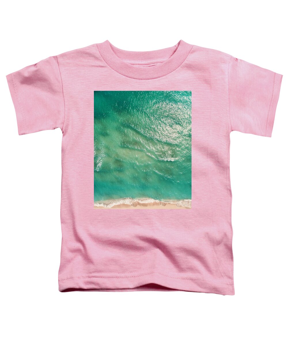 South Toddler T-Shirt featuring the photograph South Beach from above by Miami Metal Art