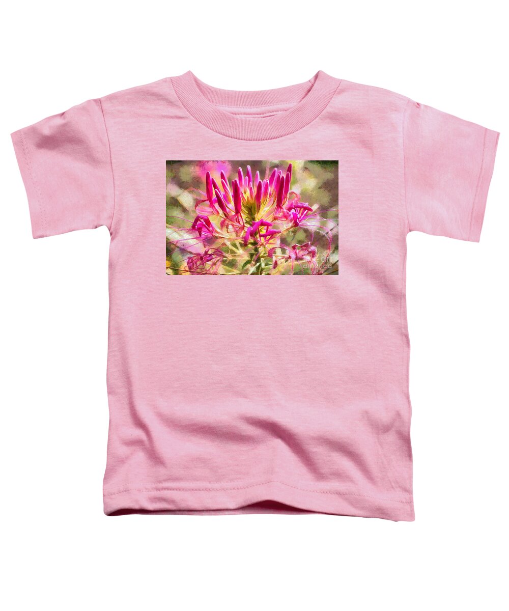 Cleome Hassleriana Toddler T-Shirt featuring the digital art Spider Flower by Eva Lechner