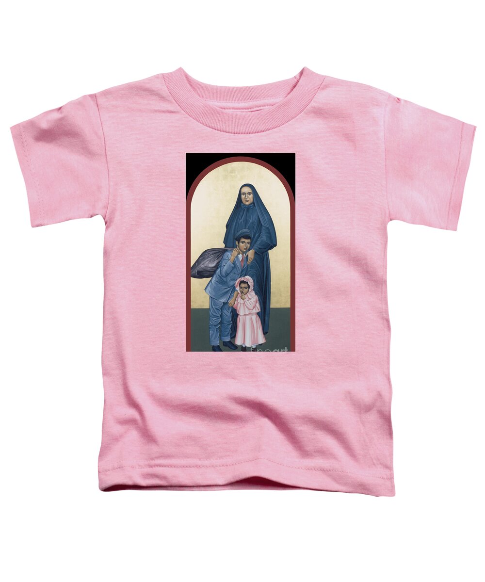 St. Frances Cabrini Toddler T-Shirt featuring the painting St. Frances Cabrini - RLFRC by Br Robert Lentz OFM