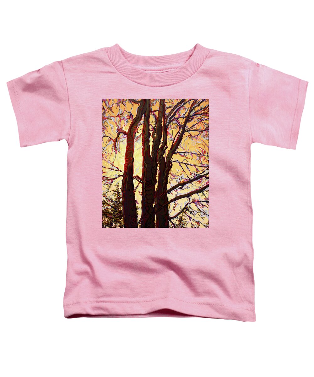 Tree Toddler T-Shirt featuring the painting Sun-Shielding GallanTrees by Amy Ferrari
