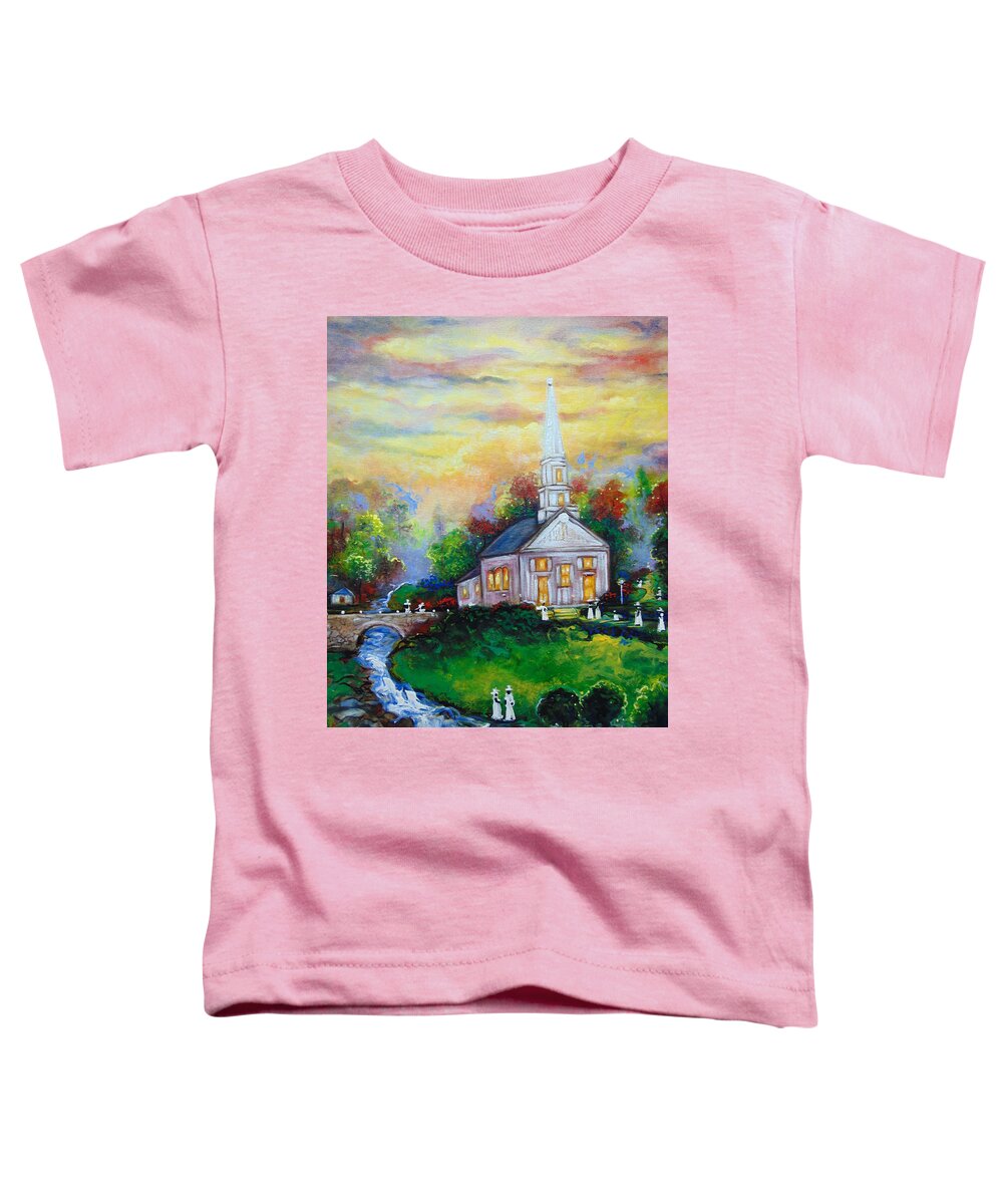 Landscape Toddler T-Shirt featuring the painting Sunday by Emery Franklin