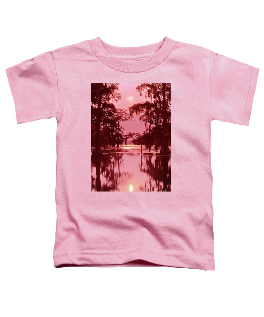 North America Toddler T-Shirt featuring the photograph Sunset on the Bayou Atchafalaya Basin Louisiana by Dave Welling