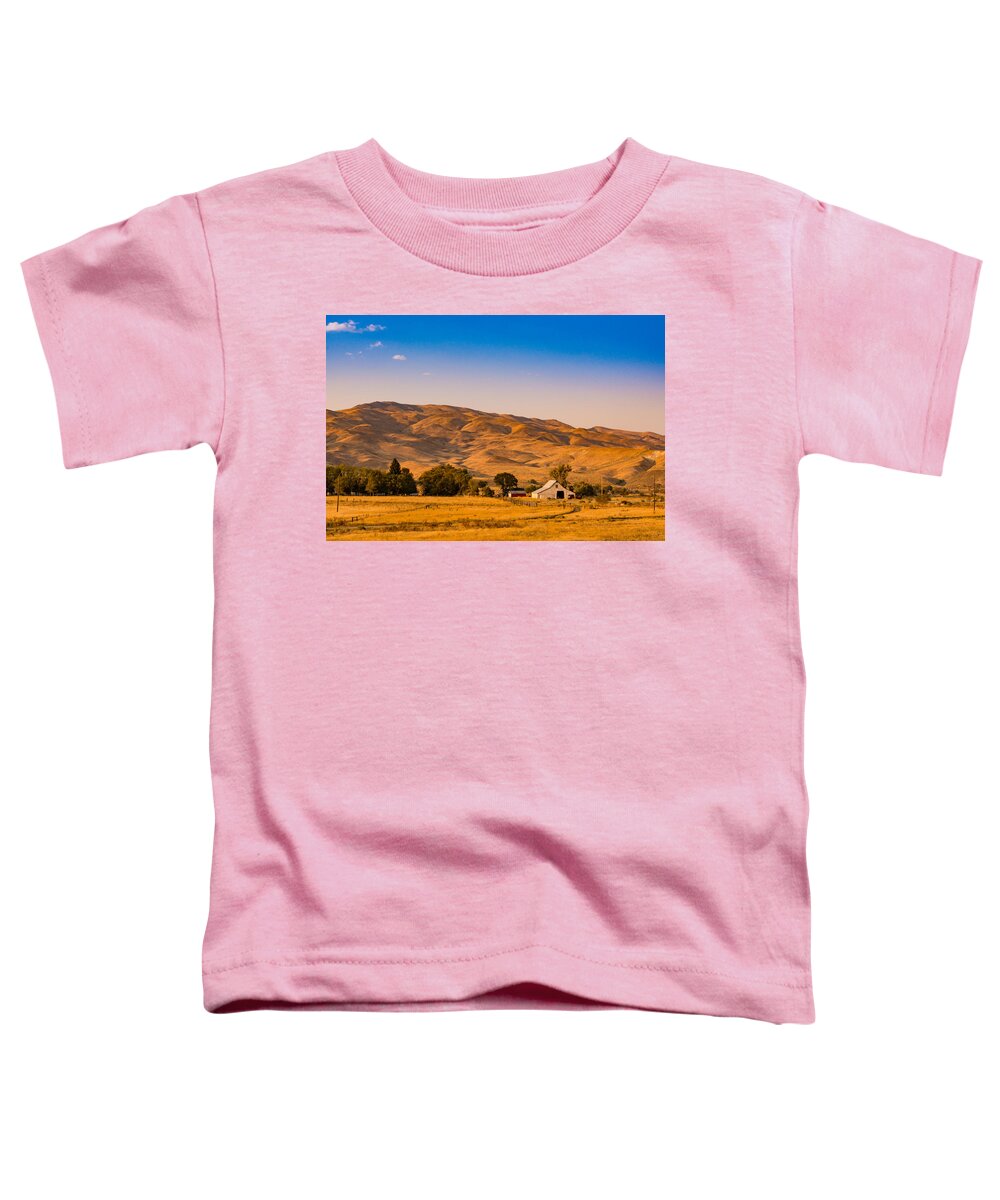 Farm Toddler T-Shirt featuring the photograph Sunset on the Farm by Paul LeSage