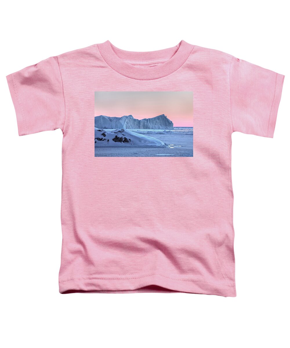 Ilulissat Toddler T-Shirt featuring the photograph sunset over the Icefjord - Greenland by Joana Kruse